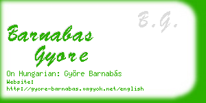 barnabas gyore business card